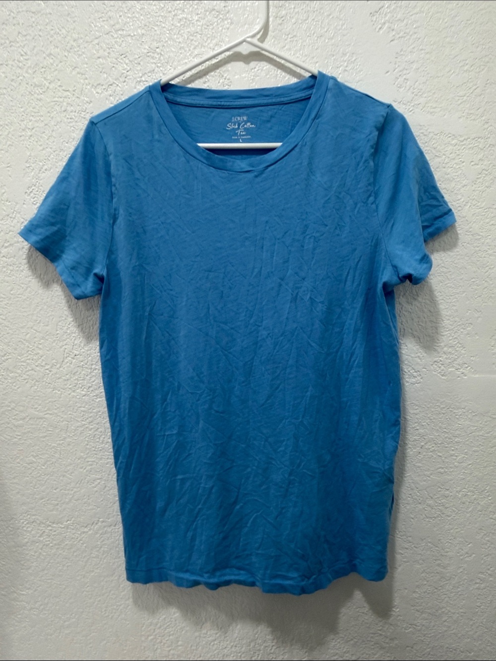 J Crew Slub 3-Pack Solid Color Tee Bundle - Black, Aqua, Blue, Sz L - Picture 7 of 9
